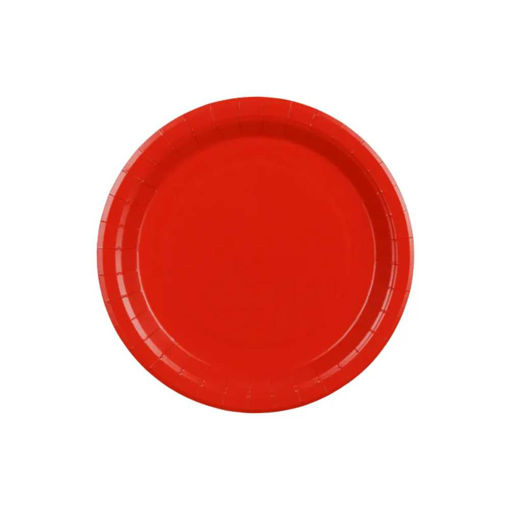 Picture of PAPER PLATES RED 23CM - 6 PACK